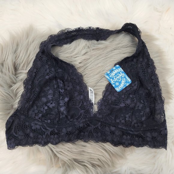 Free People Other - NWT INTIMATELY FREE PEOPLE Black Lacy Bralette Size L
